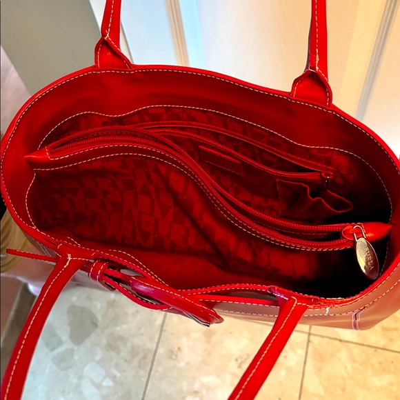 Red Furla leather handbag - Picture 6 of 9
